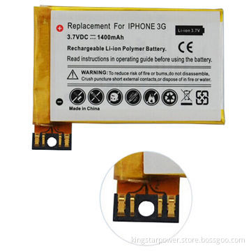 Li-polymer battery packs for iPhone 3G, APN 616-0346, 3.7V, 1,400mAh
